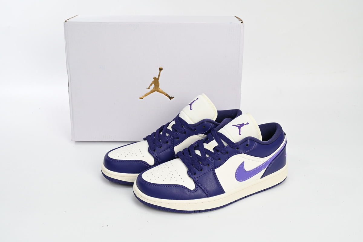 Travis Scott  Air Jordan 1 Low Sail White Purple DC0774-502