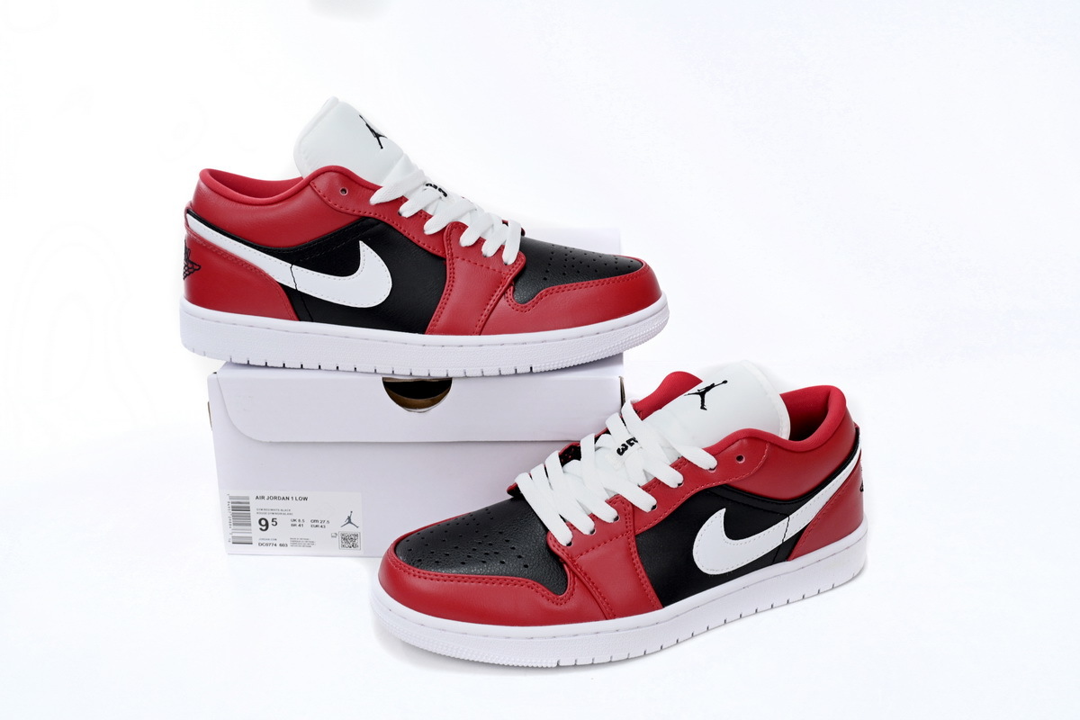 Air Jordan 1 Low DC0774-603 Red Sneakers