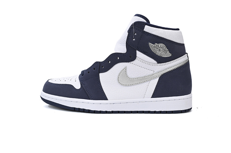 Air Jordan 1 High OG Midnight Navy White Leather Sneaker DC1788-100 Air