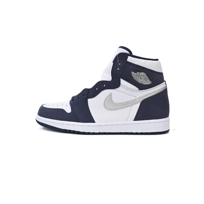 Air Jordan 1 High OG Midnight Navy White Leather Sneaker DC1788-100 Air 01