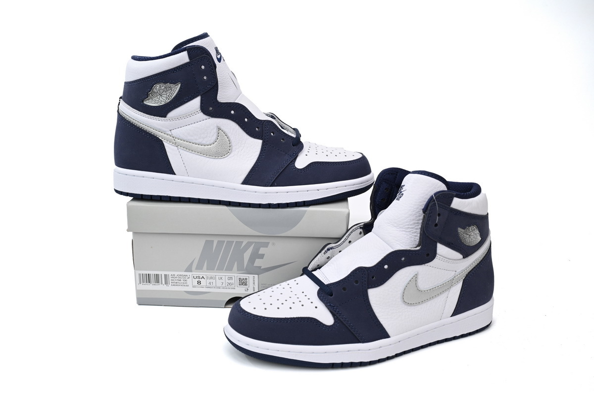 Air Jordan 1 High OG Midnight Navy White Leather Sneaker DC1788-100 Air