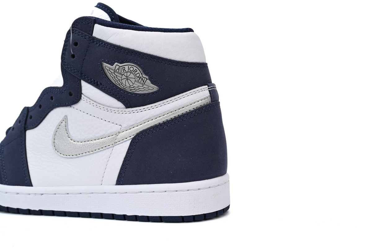 Air Jordan 1 High OG Midnight Navy White Leather Sneaker DC1788-100 Air