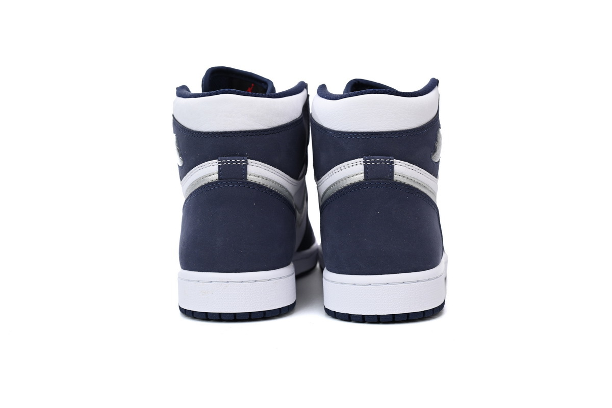 Air Jordan 1 High OG Midnight Navy White Leather Sneaker DC1788-100 Air