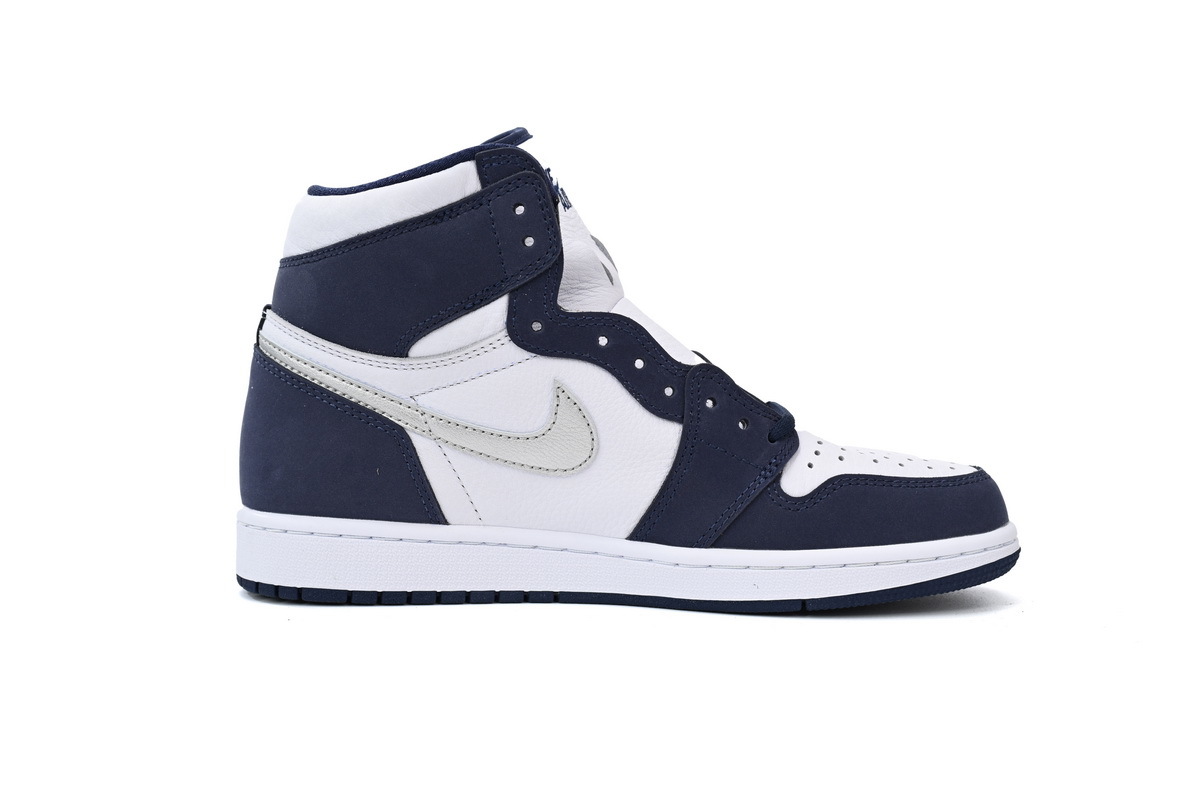 Air Jordan 1 High OG Midnight Navy White Leather Sneaker DC1788-100 Air