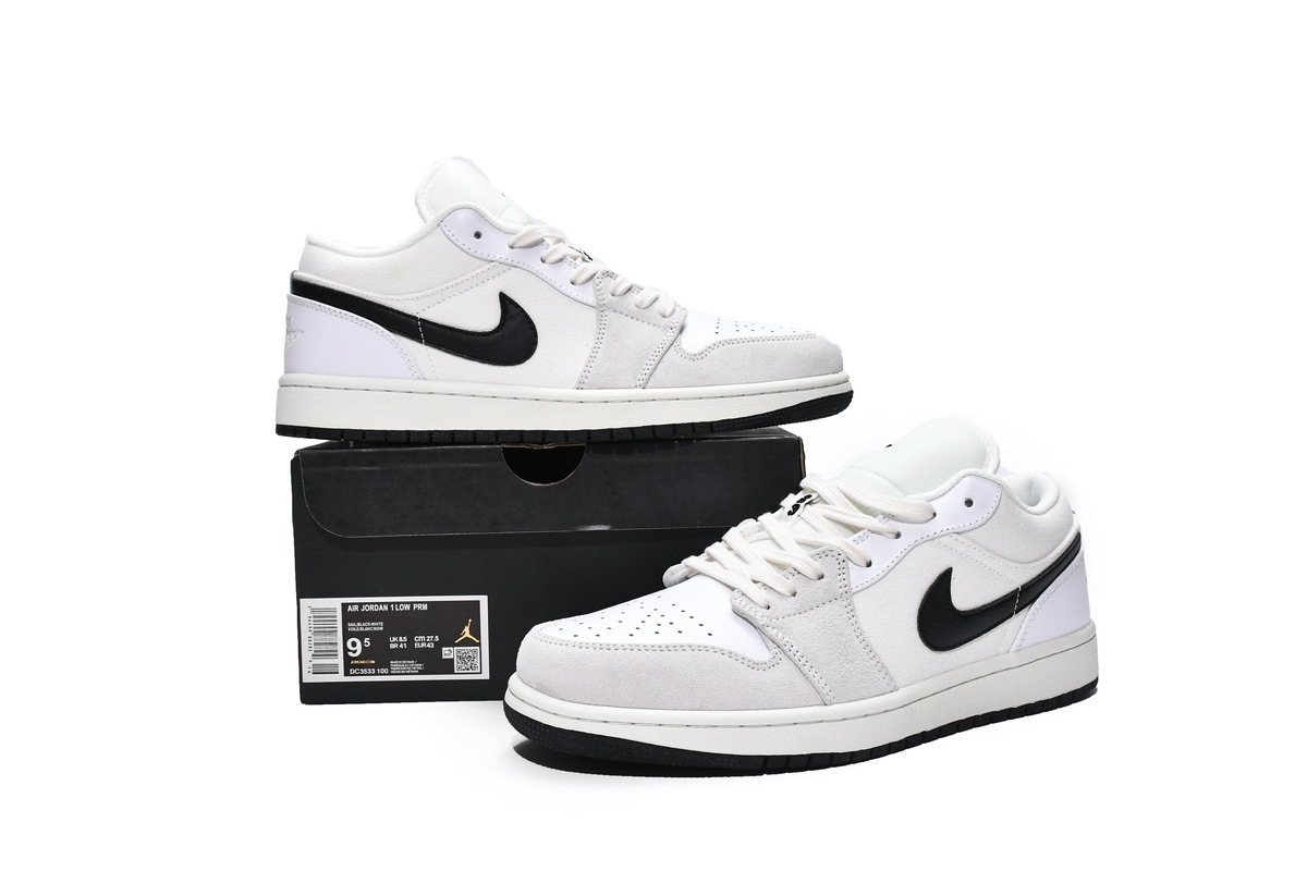 Air Jordan 1 Low White Black DC3533-100