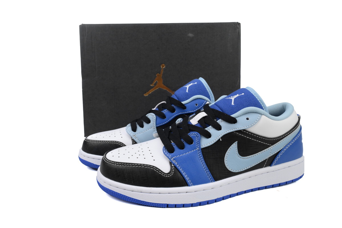 Air Jordan 1 Low White Blue Black DH0206-400