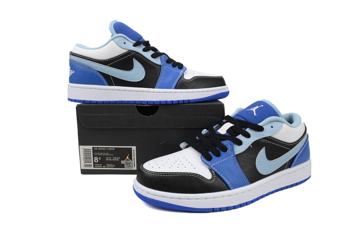 Air Jordan 1 Low White Blue Black DH0206-400