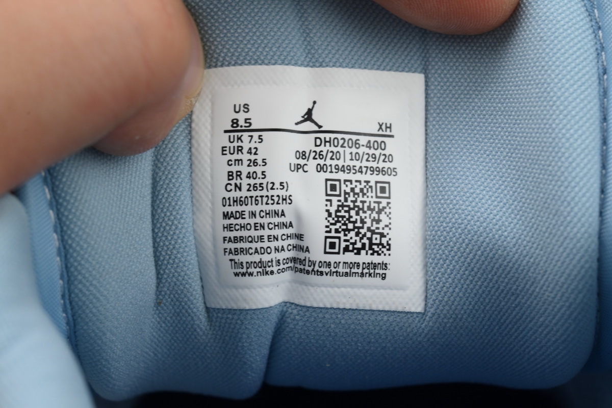 Air Jordan 1 Low White Blue Black DH0206-400