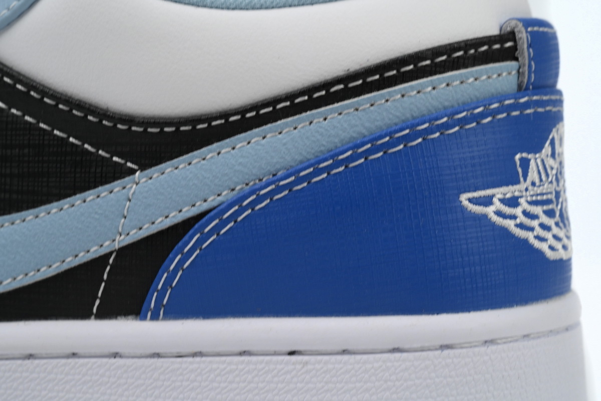 Air Jordan 1 Low White Blue Black DH0206-400