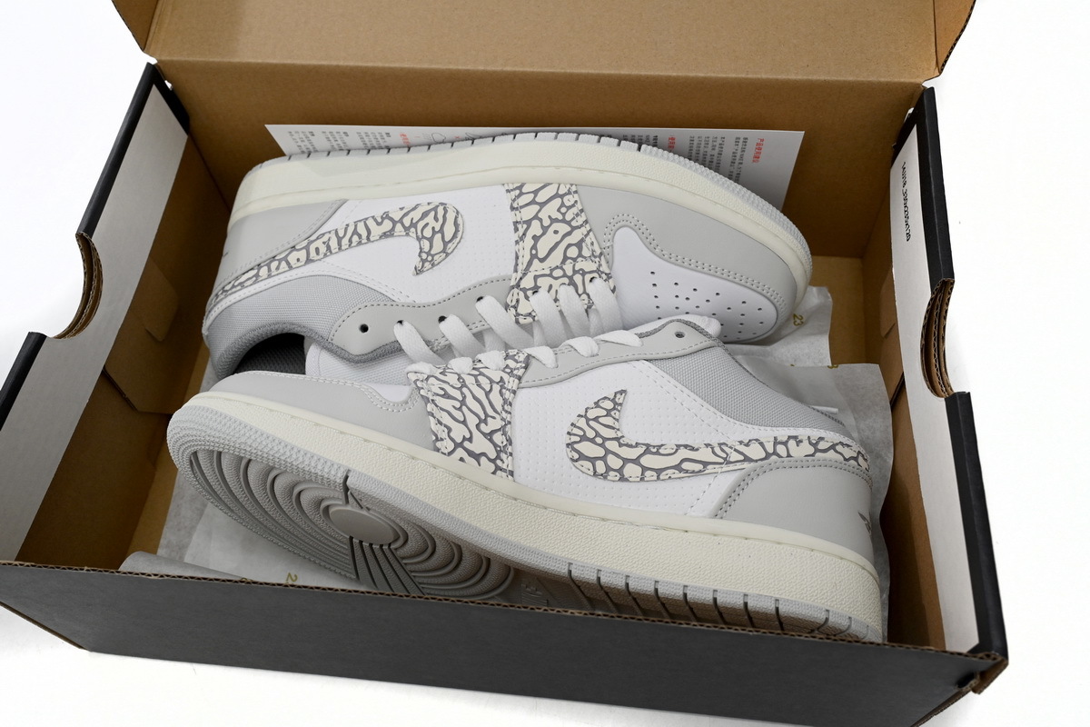 Air Jordan 1 Low PRM Elephant Print DH4269-100