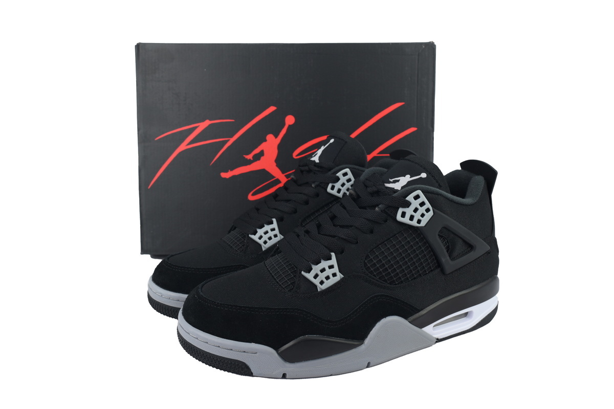  Air Jordan 4 Retro de lona negra DH7138-006