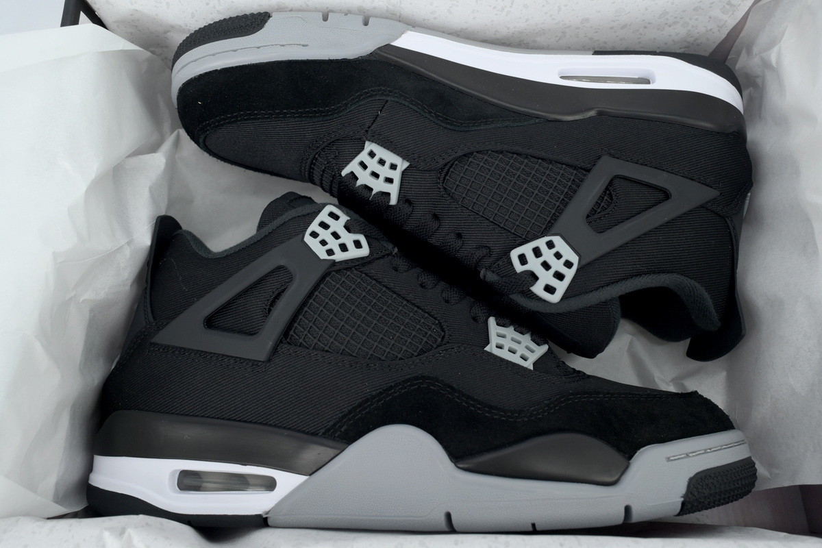  Air Jordan 4 Retro de lona negra DH7138-006
