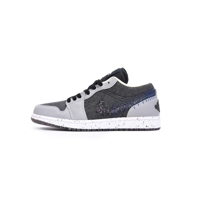 Air Jordan 1 Low SE Crater Black Grey DM4657-001 01