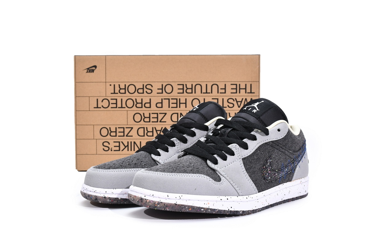 Air Jordan 1 Low SE Crater Black Grey DM4657-001