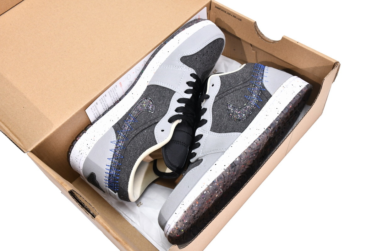 Air Jordan 1 Low SE Crater Black Grey DM4657-001