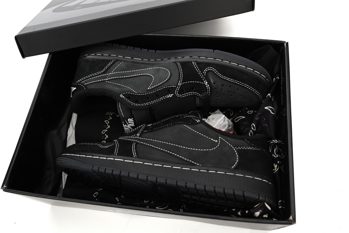 Air Jordan 1 Low OG Black Phantom Reverse Swoosh Suede Sneaker DM7866-001