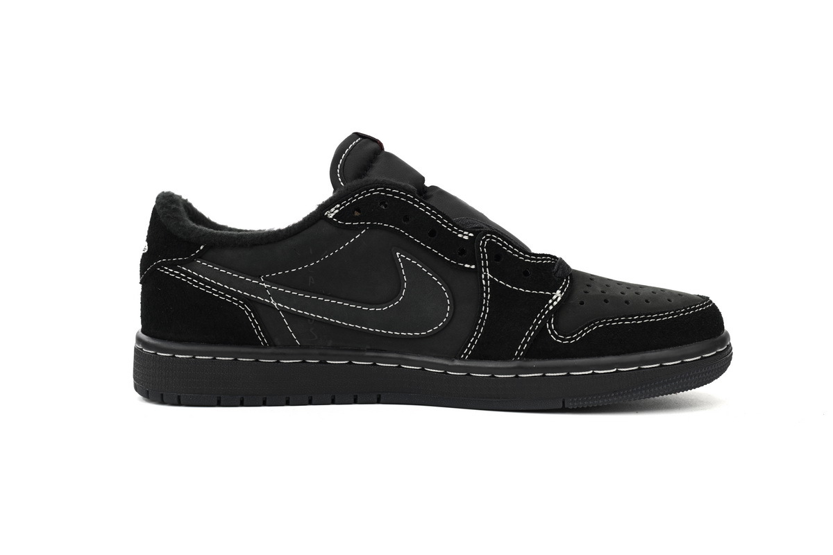 Air Jordan 1 Low OG Black Phantom Reverse Swoosh Suede Sneaker DM7866-001