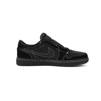 Air Jordan 1 Low OG Black Phantom Reverse Swoosh Suede Sneaker DM7866-001 02