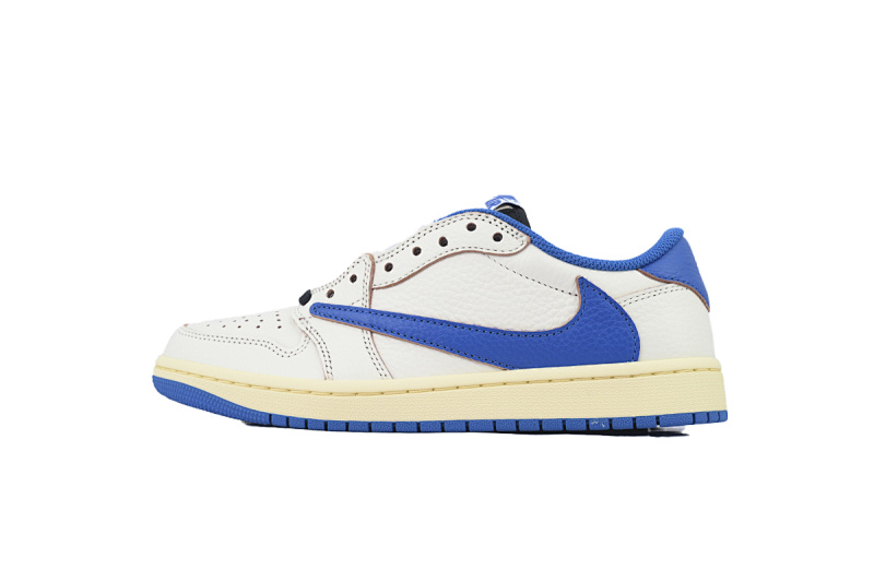 Jordan 1 Low Travis Scott Fragment White Blue Sneakers DM7866-104 