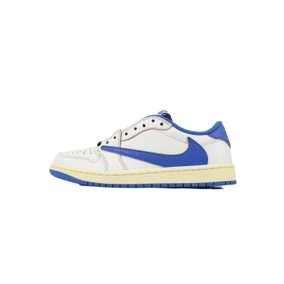 Jordan 1 Low Travis Scott Fragment White Blue Sneakers DM7866-104  01