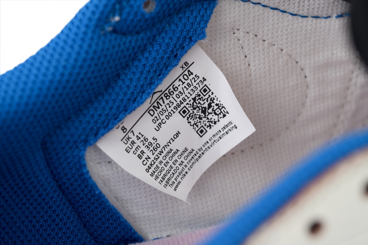 Jordan 1 Low Travis Scott Fragment White Blue Sneakers DM7866-104 