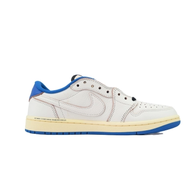 Jordan 1 Low Travis Scott Fragment White Blue Sneakers DM7866-104  02
