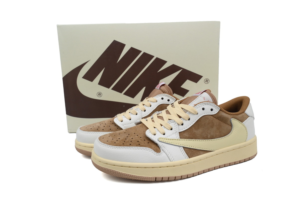 Travis Scott x Air Jordan 1 Low OG Sail Shy Pink DM7866 106 