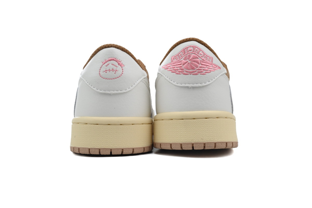 Travis Scott x Air Jordan 1 Low OG Sail Shy Pink DM7866 106 