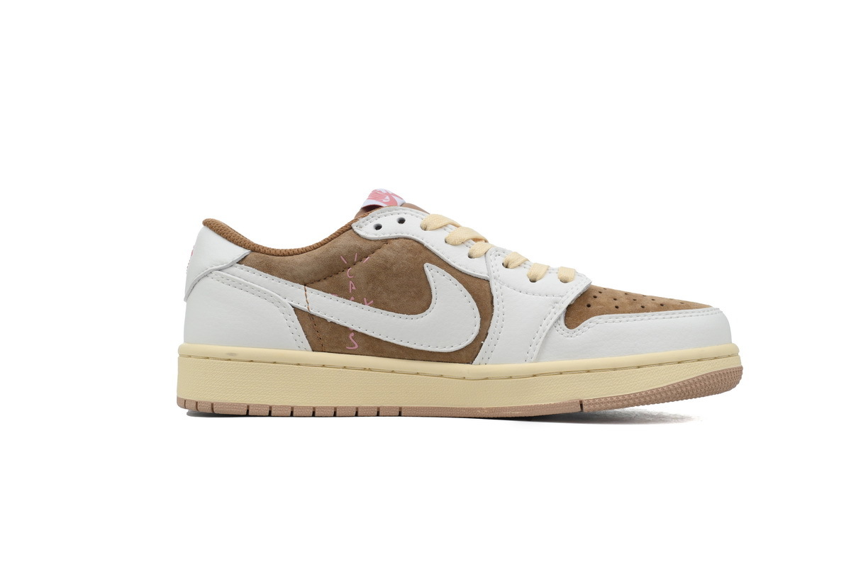 Travis Scott x Air Jordan 1 Low OG Sail Shy Pink DM7866 106 