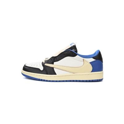 Air Jordan 1 Low OG Blue Black Reverse Swoosh Leather Sneaker DM7866-140  01