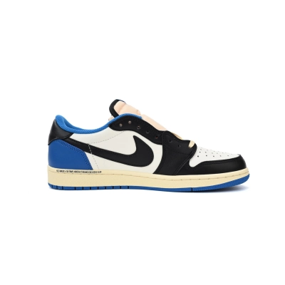 Air Jordan 1 Low OG Blue Black Reverse Swoosh Leather Sneaker DM7866-140  02