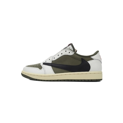 Jordan 1 Low Travis Scott Olive Sneakers DM7866-200 01