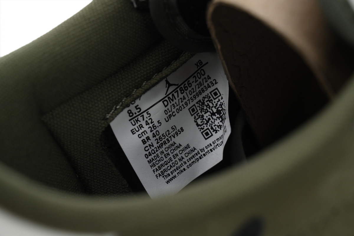 Jordan 1 Low Travis Scott Olive Sneakers DM7866-200