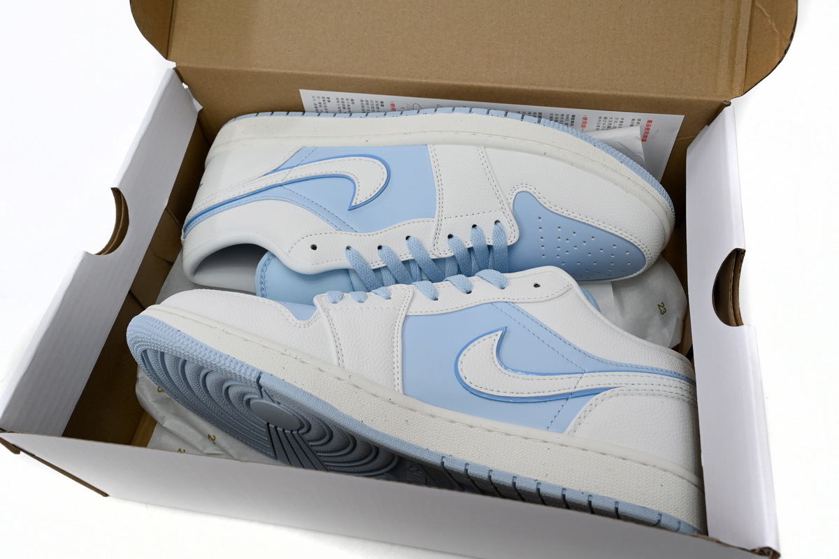 Air Jordan 1 Low Light Blue And White DV1299-104