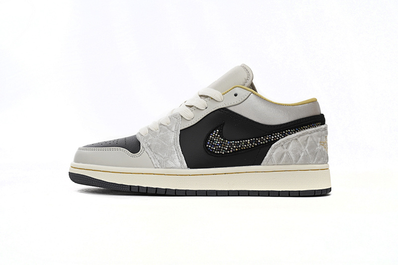 Air Jordan 1 Low Black Grey Silk DV1762-001