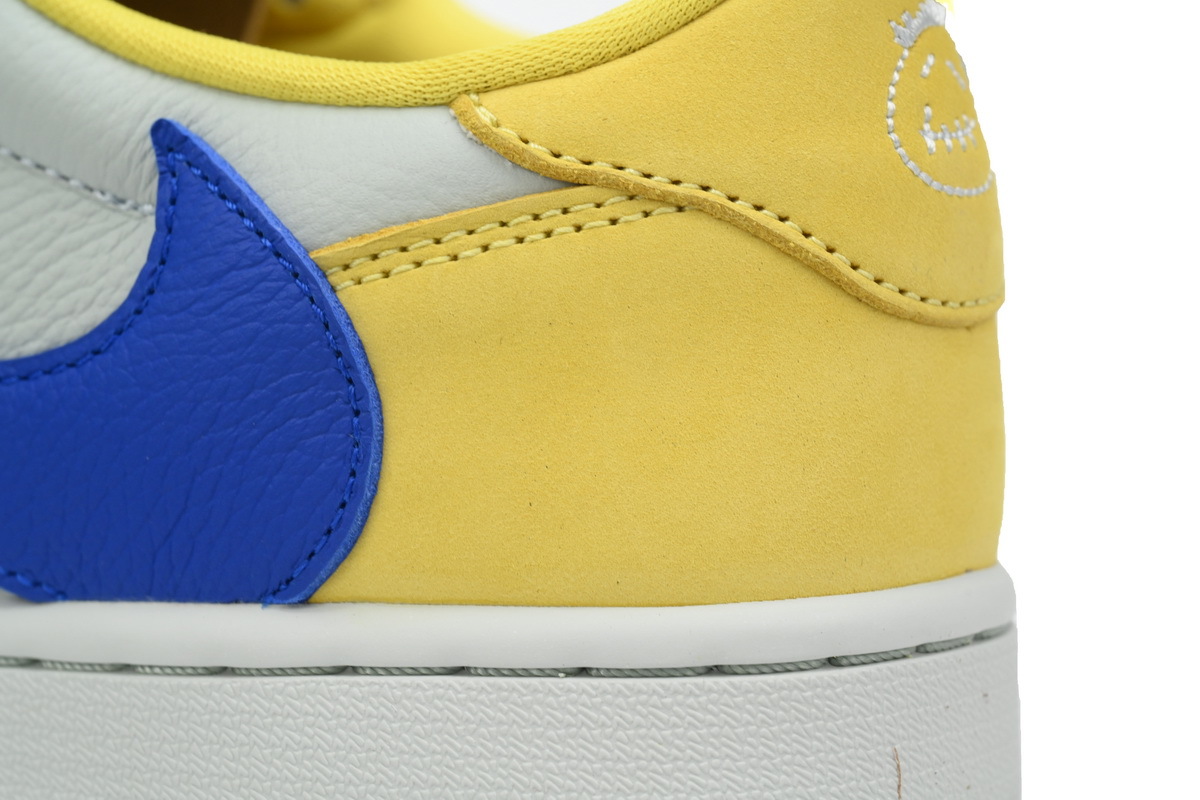 Jordan 1 Low Travis Scott Canary Yellow Blue Sneakers DZ4137-700