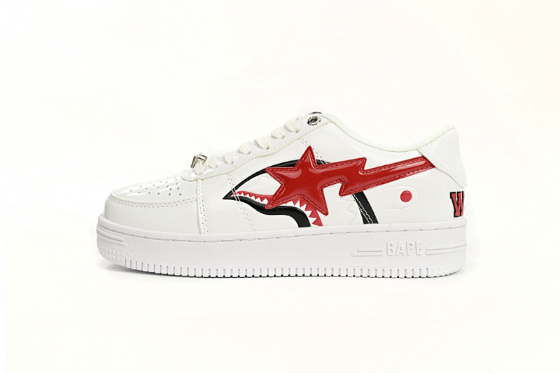 F70-191-004 A Bathing Ape Bape Sta Low White Shark