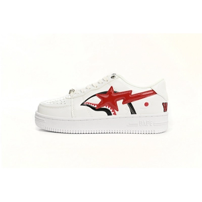 F70-191-004 A Bathing Ape Bape Sta Low White Shark 01
