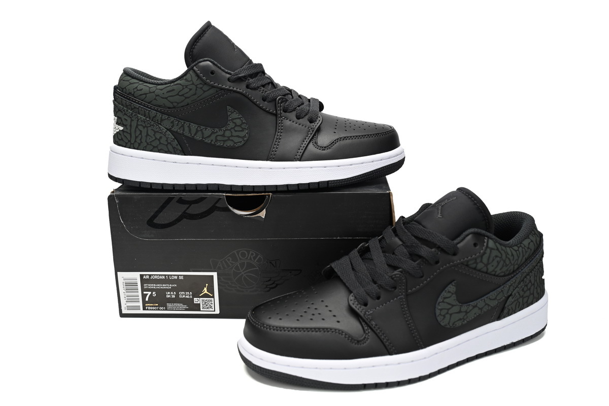 Air Jordan 1 Low SE  Black Elephant  FB9907-001 