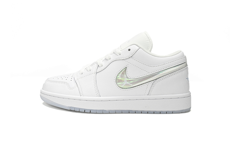  Air Jordan 1 Low GS Glitter Swoosh FQ9112-100