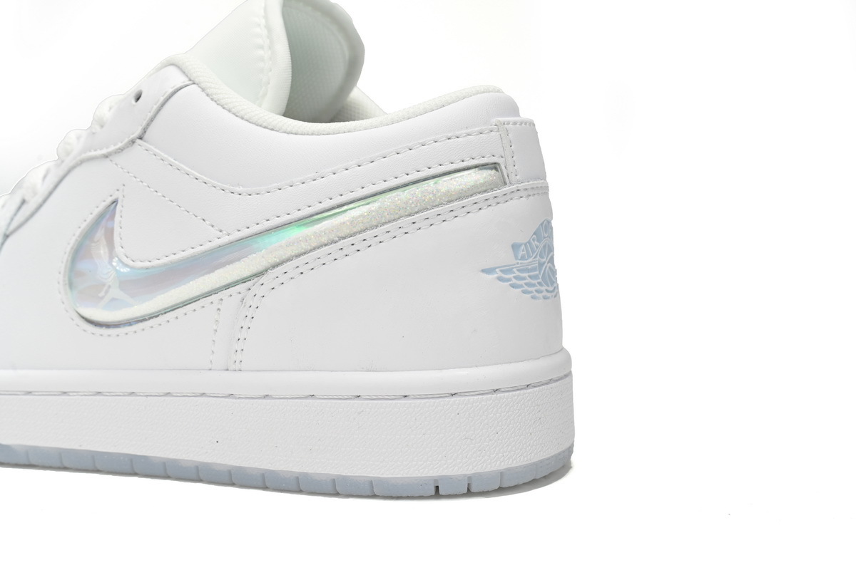  Air Jordan 1 Low GS Glitter Swoosh FQ9112-100