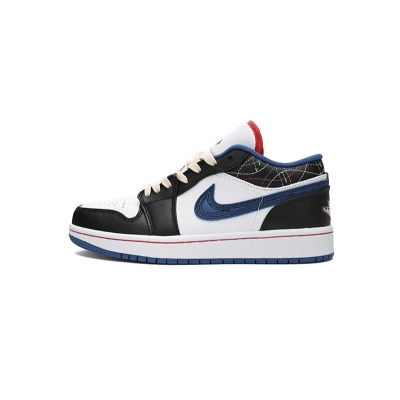 Air Jordan 1 Low Black White Blue Red FV3622-141 01