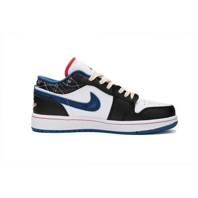 Air Jordan 1 Low Black White Blue Red FV3622-141 02