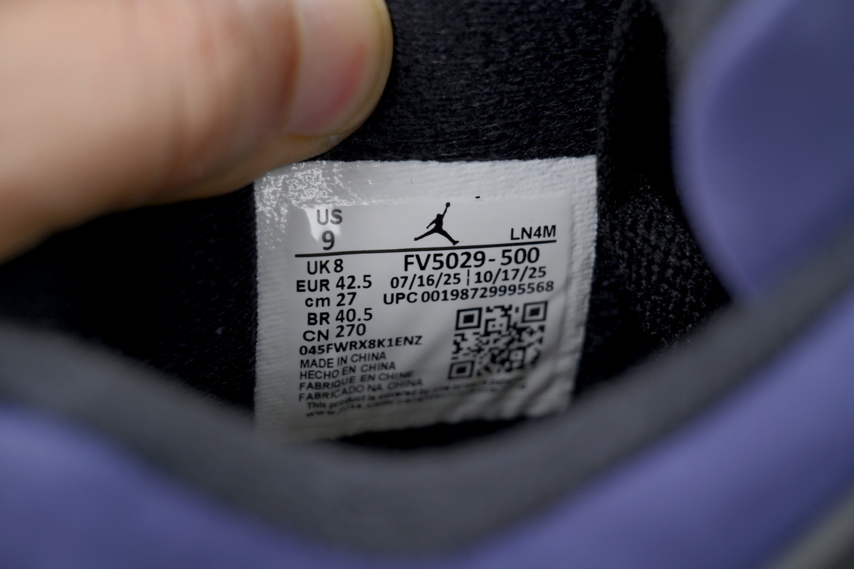  Air Jordan 4 Retro Lakers Purple FV5029-500