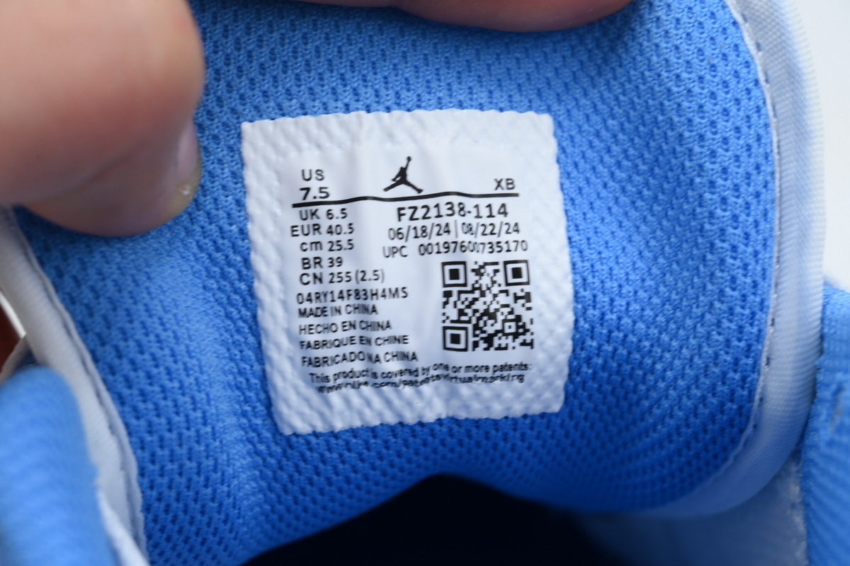 Air Jordan 1 Low White University Blue FZ2138-114