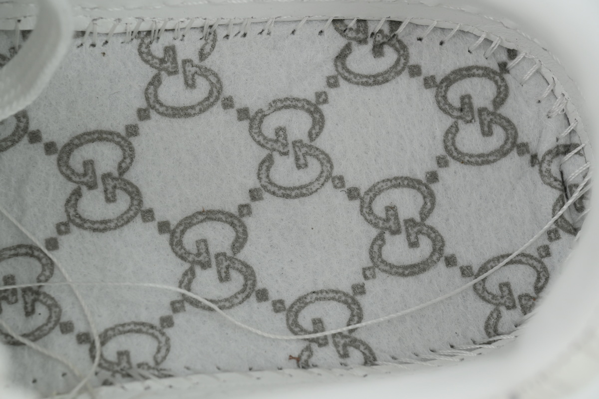 Gucci Chunky GG Gold Embroidered White Sneaker 675840 UPC20 2866