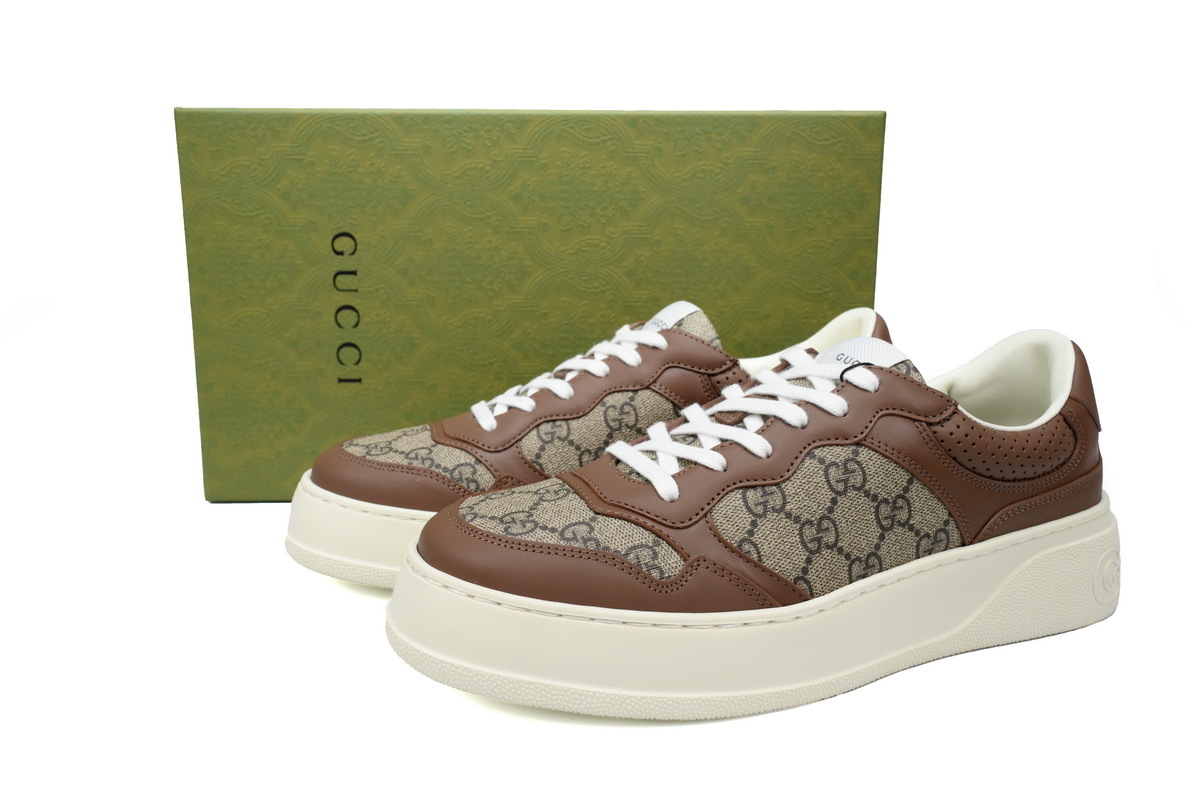 Gucci Chunky GG Supreme Brown Beige Sneaker 669582 1XL10 1000