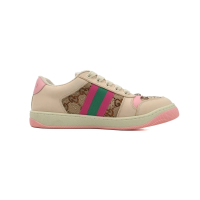 Gucci Screener GG Canvas Pink Green Web 705051 UULGO 9683 02