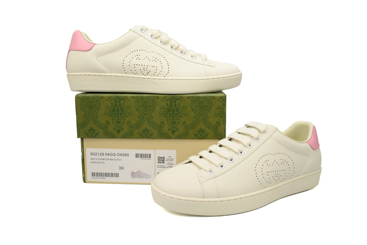 Gucci Ace Perforated Interlocking G Sneaker 602129 04GG O9085