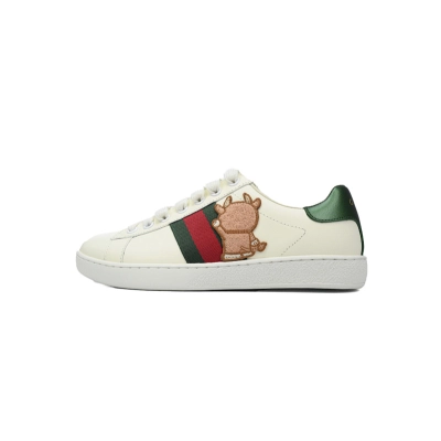Gucci Ace Doraemon Cat White Green 602129 04GG O9085 01
